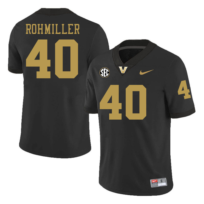 Mason Rohmiller Jersey, Vanderbilt Commodores #40 Mason Rohmiller Football Jersey, Uniforms-Alternat Mason Rohmiller Jersey, Vanderbilt Commodores #40 Mason Rohmiller Football Jersey, Uniforms-Alternat